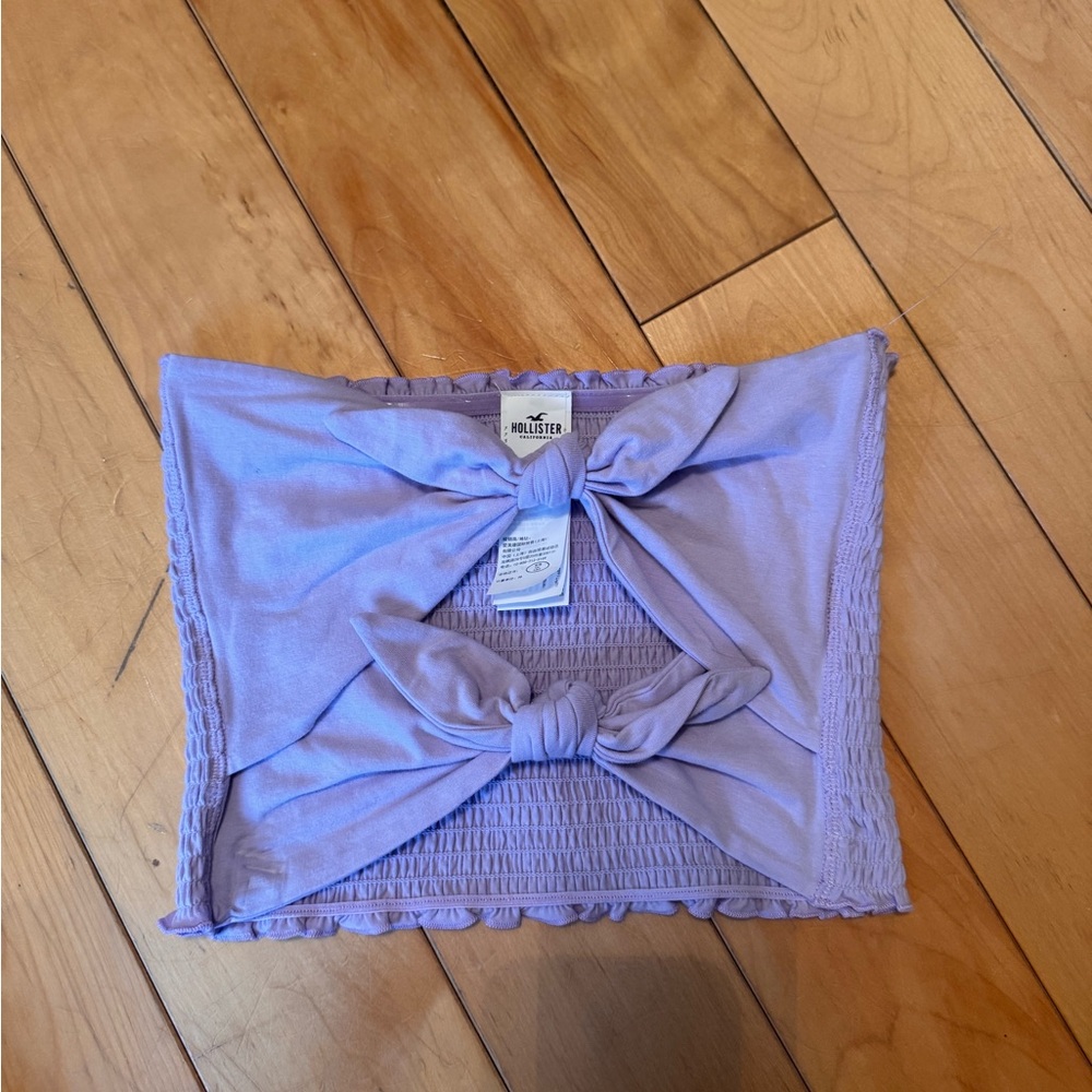 Hollister Lavender Tie-Front Tube Top